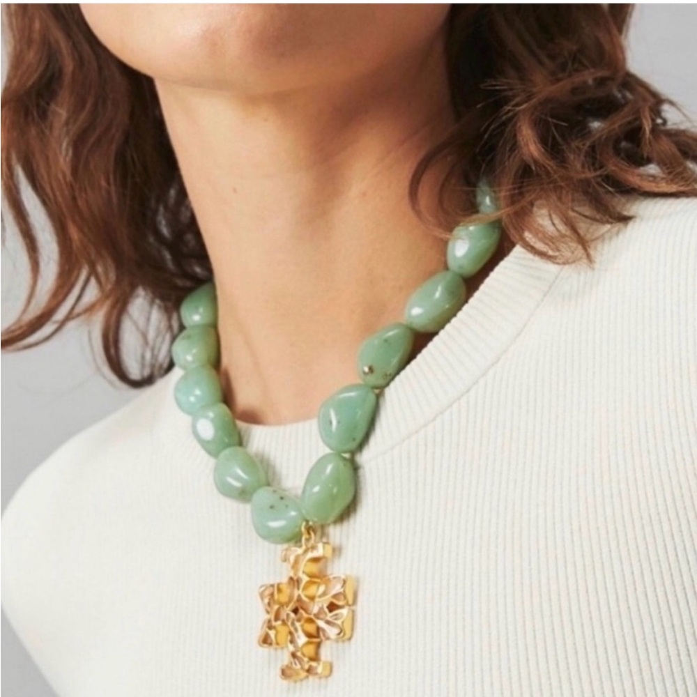 Tory Burch Roxanne Necklace Gold-tone Statement NWT